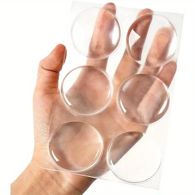 Силиконовая прозрачная наклейка против столкновений, новая утолщенная дверная ручка, ограничитель двери в ванную комнату, бесшумная накладка против столкновений, наклейка-присоска для двери