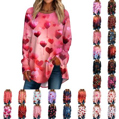 Женская свободная футболка с круглым вырезом и длинными рукавами, топ-пуловер с длинными рукавами