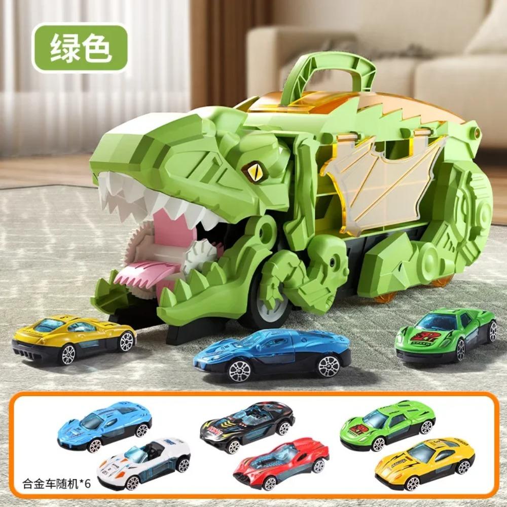 New Dinosaur Devouring Car Attack Tyrannosaurus Rex Devouring Transformation Toy Puzzle Children's Storage Inertial Sliding Car