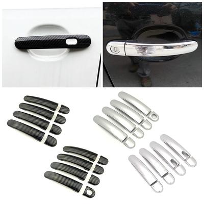 Для Volkswagen VW Tiguan MK1 2007-2016 Цветное украшение из углеродного волокна, модифицированная хромированная крышка дверной ручки, защитная накладка