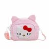 Детская холщовая сумка через плечо Hello Kitty с мультяшным рисунком животных для девочек и детей