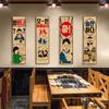 Korean Comic Style Cuisine Barbecue Aquavit Canvas Painting Vintage Retro Wall Art Posters and Prints for Restaurant Wall Decor