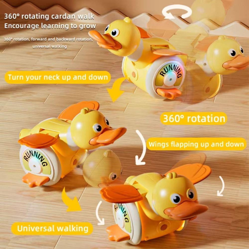 Sound And Light Electric Duck Musical Toy Plastic Sensory Dancing Duck Toy  Desktop Ornament