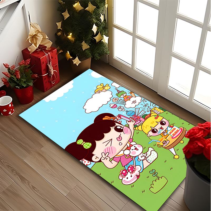 1pc Office Printed Area Carpet, Cute Animal Pattern Rug, Home Sofa Chair Mat For Christmas and Halloween Décor