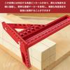 EsiFare Woodworking Triangle Ruler, Right Angle Ruler with Dowel Pins, Square Protractor, Angle Ruler, 3D Multi-Angle Measuring Ruler, Aluminum Measur