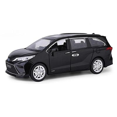 1/24 Toyota Sienna Granvia MPV Модель автомобиля из сплава Литой металл Игрушка Коммерческий автомобиль Модель транспортного средства Звуковая и световая симуляция Детский подарок