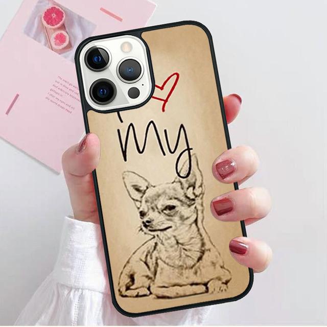 I Love My Chihuahua Dog Pug Coque Shell For iPhone 17 Air 15 16 14 13 12 Pro Max 11 Pro Max Plus Phone Case Cover