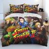 Street Fighter Retro Game Gamer Comforter Bedding Set,Duvet Cover Bed Set Quilt Cover Pillowcase,king Queen Size Bedding Set Boy