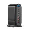 Быстрое зарядное устройство 8 портов 600 Вт USB C с 4 портами USB C 100 Вт и 4 портами USB A QC30 Вт для зарядки нескольких электронных устройств