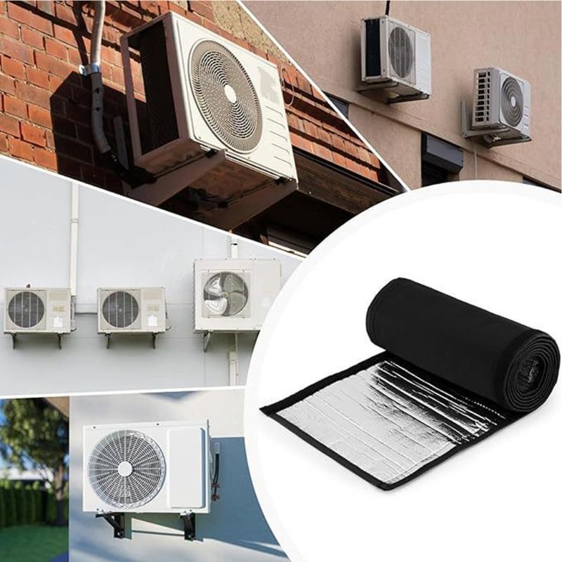 Гибкий чехол для шланга кондиционера, простая установка, защитный рукав, погодостойкий, съемный, пылезащитный, 3-слойный