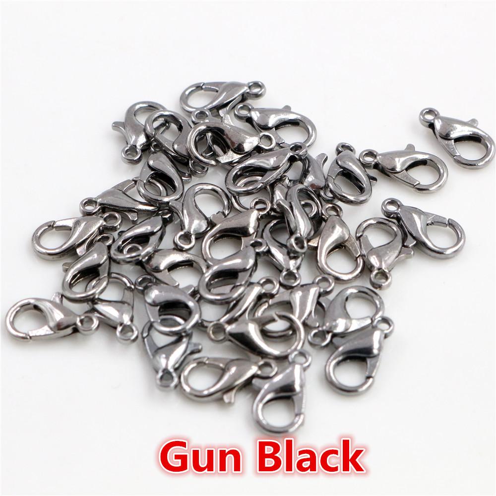 10x5mm/12x6mm/14x7mm/16x8mm 9 Colors Plated Fashion Jewelry Findings,Alloy Lobster Clasp Hooks for Necklace&Bracelet Chain DIY