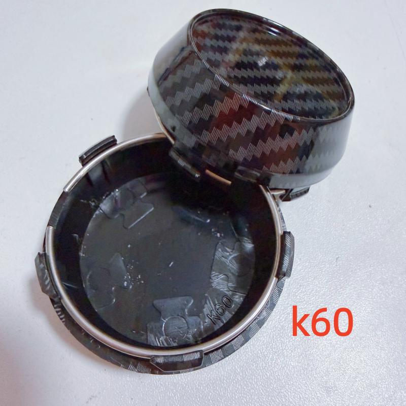 Carbon Fiber Weave No Logo Car Wheel Center Caps T75 K60 R60 56MM Wheels Hub Cap Rim Hubcaps Dust Cover Replace Car Accessories