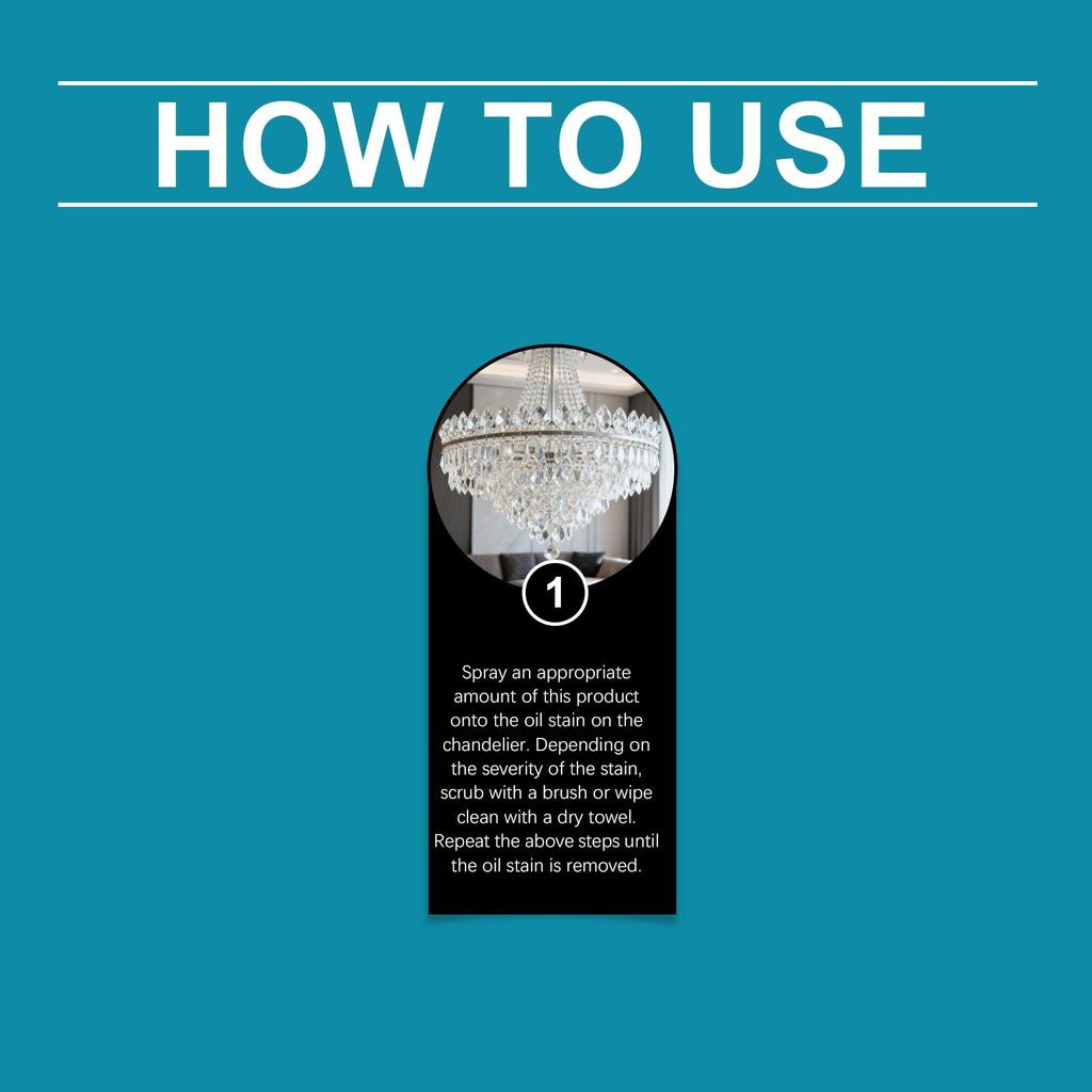 Jue Fish chandelier cleaning spray gently removes dust and oil from household glass lighting lamps and lanterns daily care cleaner 120ml