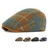 Осенне-зимний шерстяной берет, мужской британский ретро прогрессивный кепи, женская клетчатая кепка