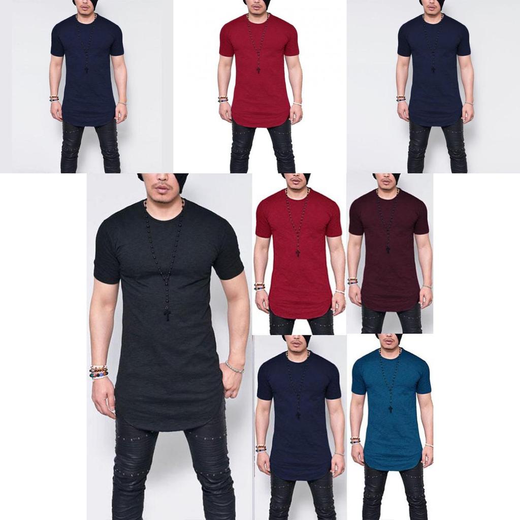 Ultra-comfortable Curve Hem Men T-shirt With Side Zipper In Premium Cotton Blends
