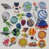 Alien Planet Rocket Patch Iron On Embroidered Sew On Sun Astronaut Jet Aircraft Meteorite Patch Fabric New Heat Transfer Garment Accessory DIY