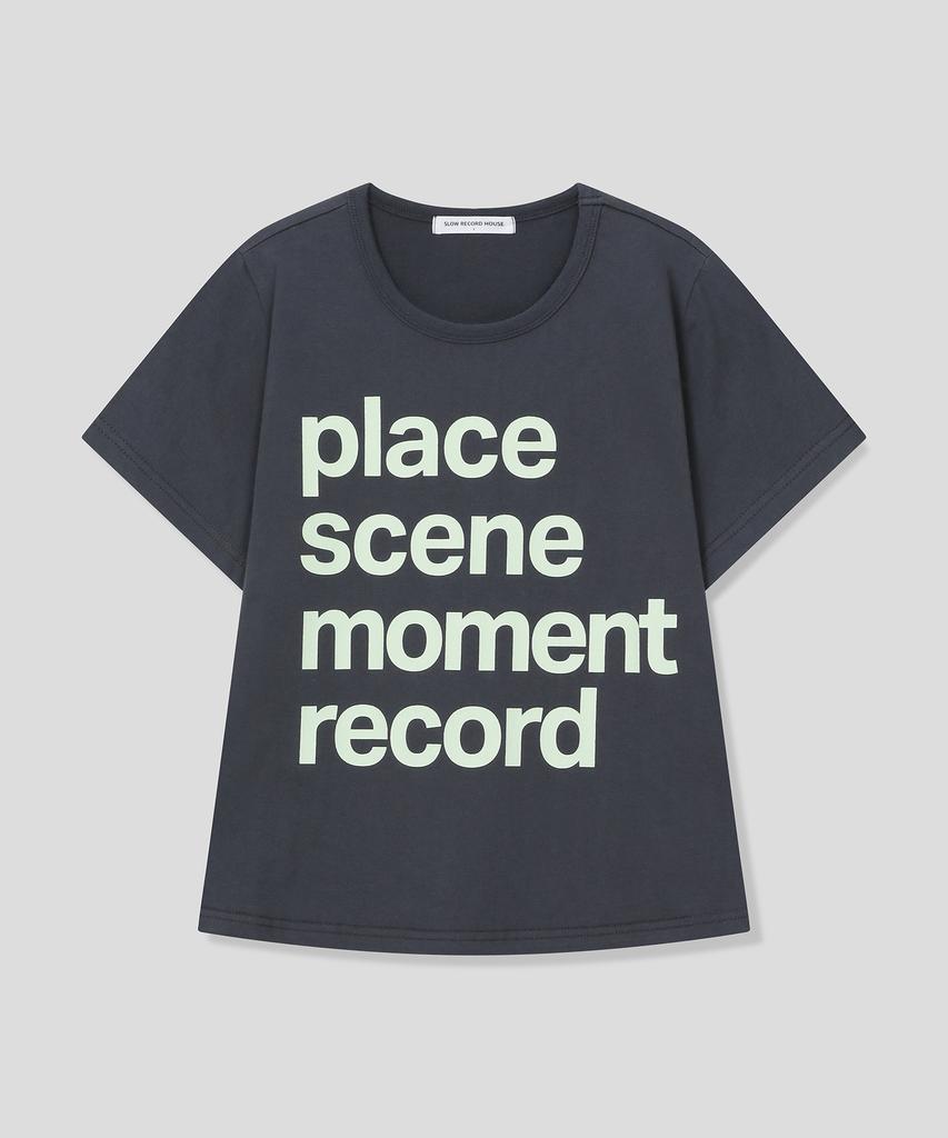 Футболка SLOW RECORD HOUSE Archive Typography_Угольный