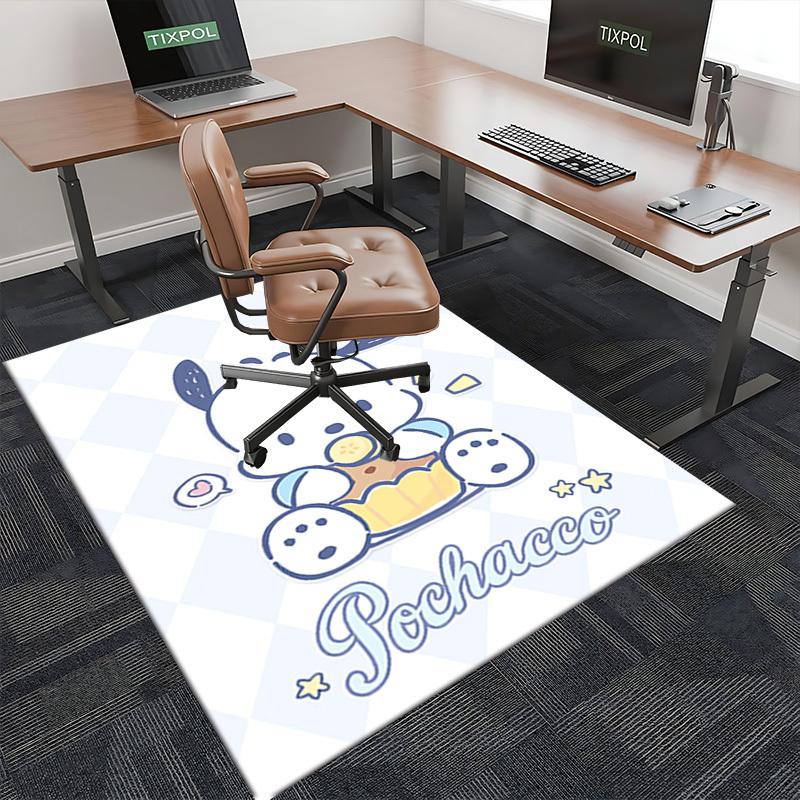 Pochacco Anime Cartoon Design Chair Mat - Non-Slip Carpet for Office, Home Decor, Living Room, Bedroom, Game Room, Dormitory Flooring Gift.E003