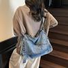 Retro Denim Large-capacity Bag Women's New Casual Shoulder Messenger Bag Commuter Tote Bag