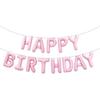 Light Blue Happy Birthday Balloons Banner 16 Inch Mylar Foil Letters Birthday Sign Banner Bunting Reble for Girls Boys Kids & Adults Birthday