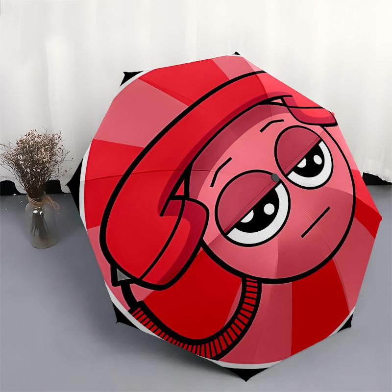 Phone, Emoji Automatic Opening and Closing, 8 rib Structure Portable Umbrella, Suitable for Men and Women in All Seasons Perfect Gift for H