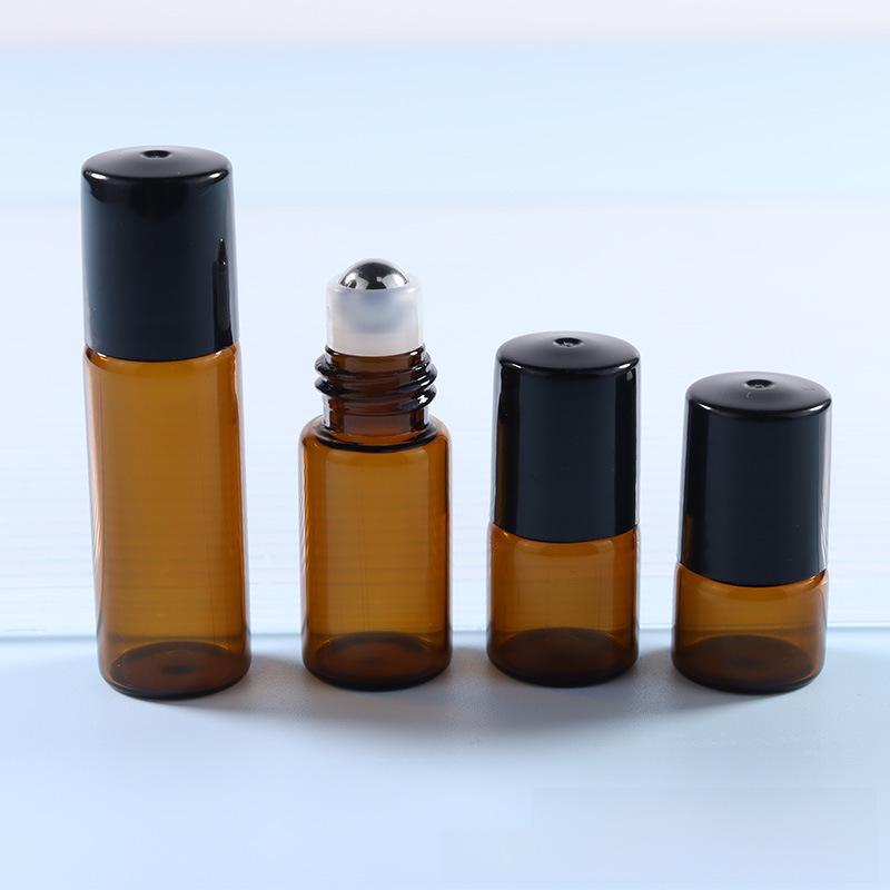 В наличии роллерные флаконы объемом 1 мл, 2 мл, 3 мл и дорожные флаконы для эфирных масел из коричневого стекла объемом 5 мл.