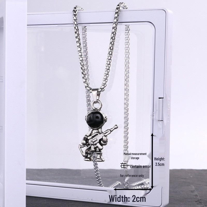 Ожерелье из нержавеющей стали «Астронавт» - Унисекс Хип-хоп Диско Цепь