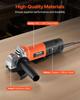 Angle Grinder, 114.3mm Electric Grinder Power Tool, 4.5Amps 12000RPM High-Speed Corded Angle Grinders with Adjustable Dust Guard for Metal Grinding,