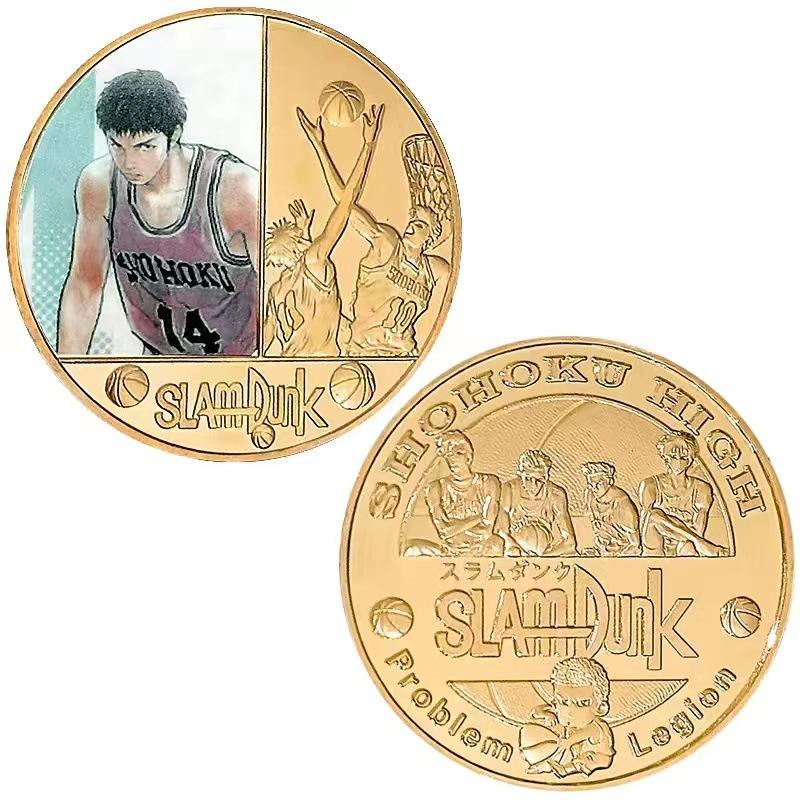 Basketball coins, new twelve commemorative coins, anime coins, peripheral commemorative coins, die cast metal coins