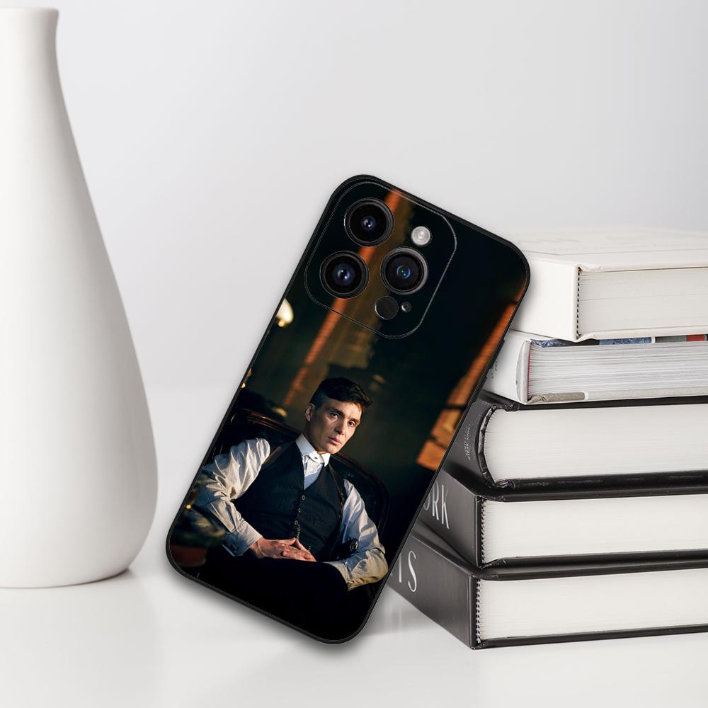 Чехол для телефона Томас Шелби для iPhone 16 15 11 13 14 Pro Max 7 8 Plus X Xr Xs Max 12mini Черный корпус