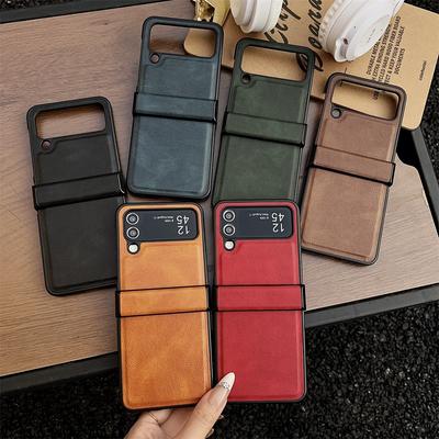 Для Samsung Galaxy Z Flip 7 6 5 4 3 5G Чехол Роскошная Кожаная Петля Всесторонний Складной Ударопрочный Защитный Жесткий Задний Чехол