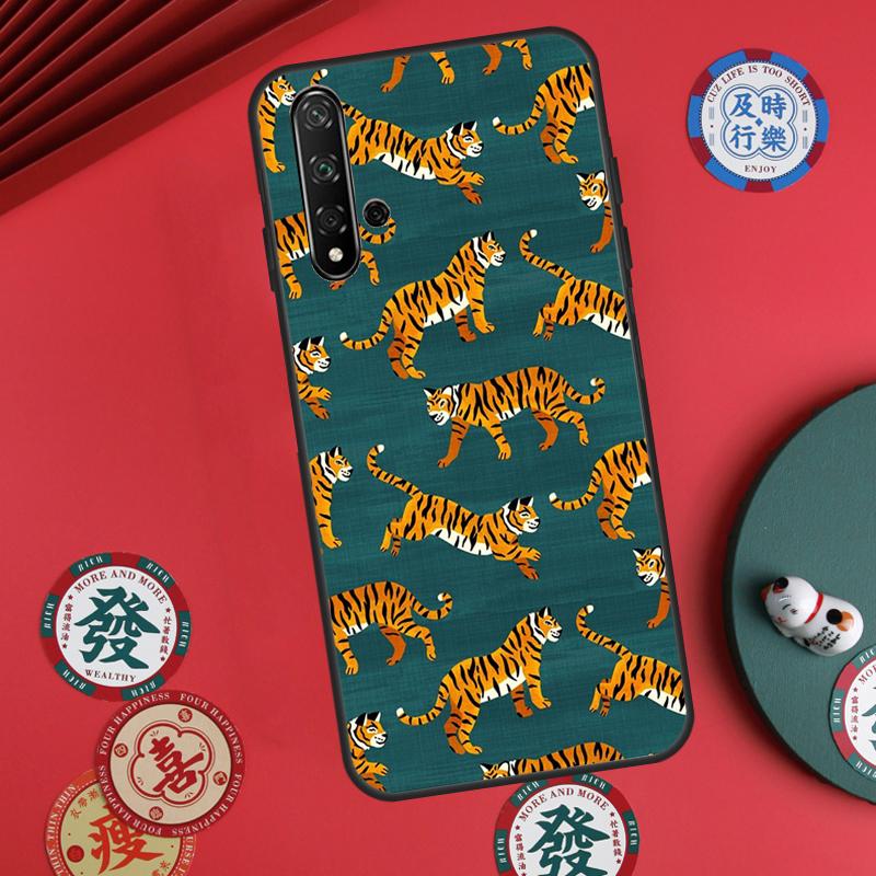 Чехол Animal Tiger Art для Huawei Nova Y60 Y70 Y90 Y72 Y73 Y61 Y91 7i 8i 11i 12i 12s 9 10 SE P20 P30 P40 Lite