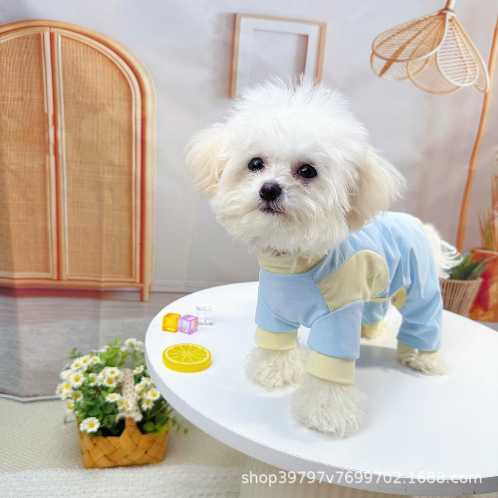 Pet Clothing Dog Clothes Cool Down Cold Silk Cool Feeling Pet Ice Silk Mesh Home Clothes Cat Clothes Cool Clothes