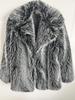 Fur autumn and winter new imitation fur medium and long coat suit thermal jacket European and American style environmental protection fur collar
