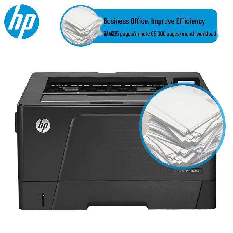 HP LaserJet Pro M706n A3 Black and White Laser Printer CN plug (adapter included)