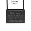 uxcell CBB61 4.75uF 250V AC 2-Wire Metallized Polypropylene Film Capacitor 37x26x15mm for Fan Pump Motor Generator