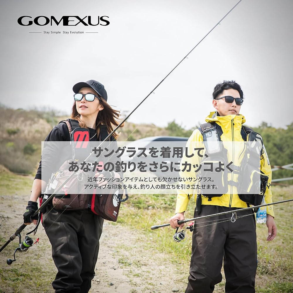 GOMEXUS J15 Polarized Sunglasses - Ideal for Fishing, Golf, Driving, Hiking, and Sailing. Features