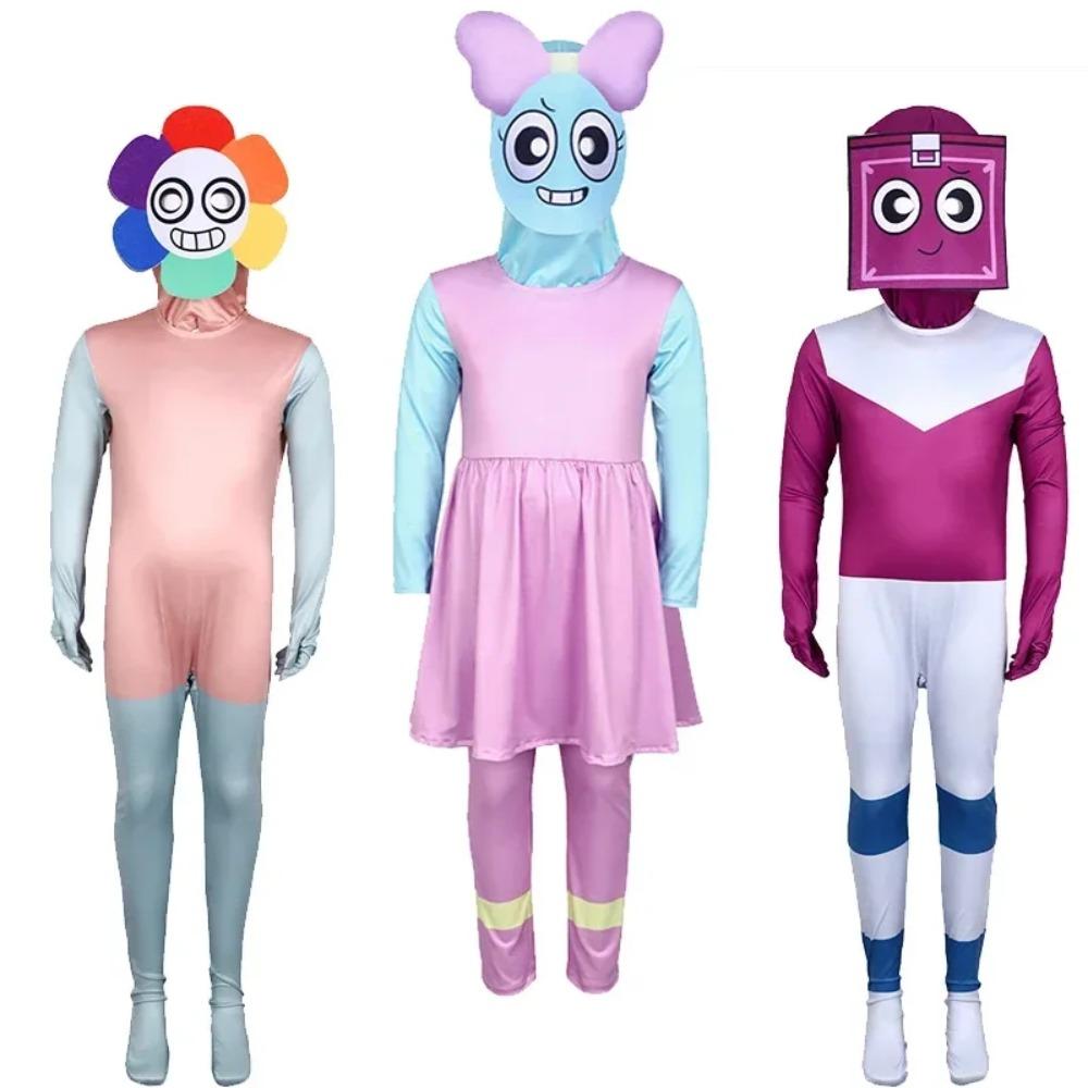 2025halloween Dandy Boxten Cosplay Costume pour enfants, combinaison canivale, jeu d'horreur, tournesol, monde