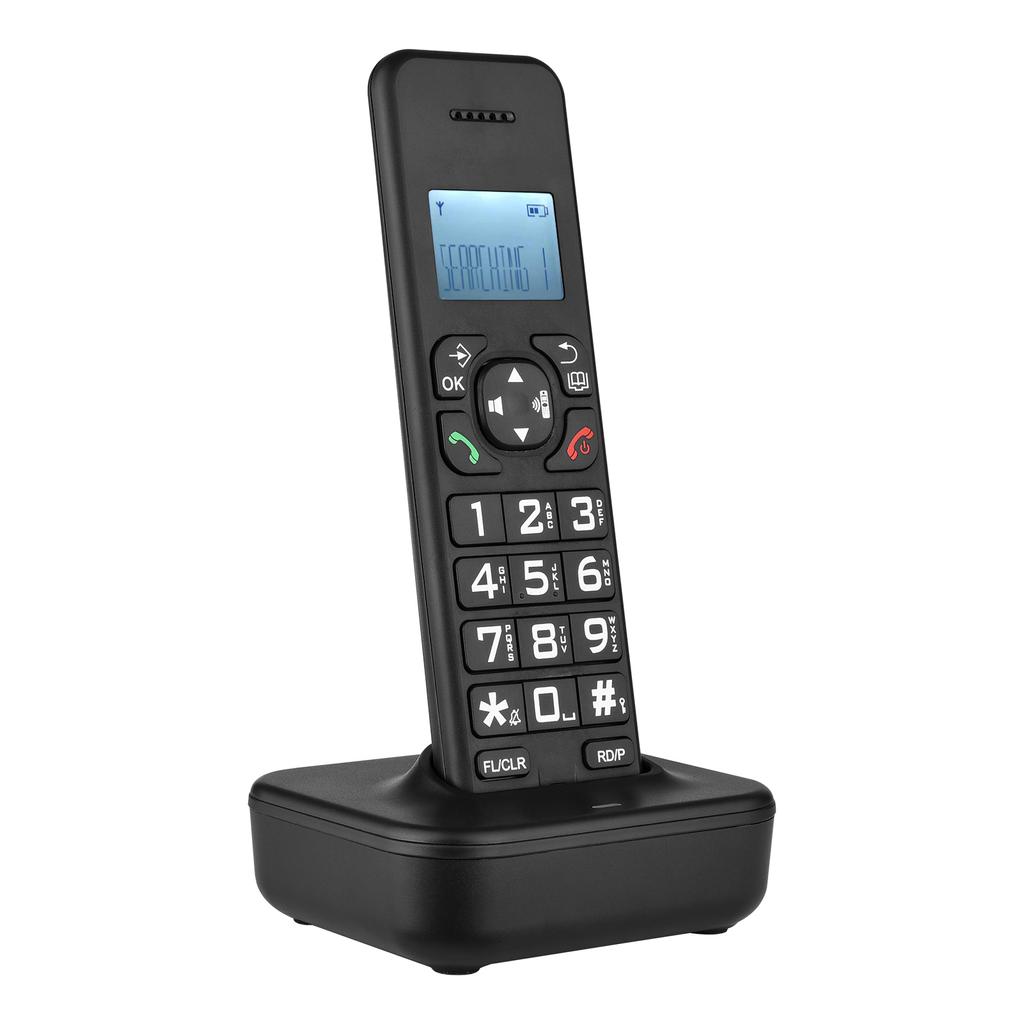 Bisofice D1002B Cordless Phone with Answering Machine Caller ID/Call Waiting 1.6 Inch Backlight LCD