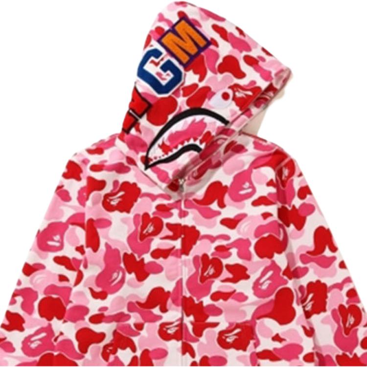 A BATHING APE Shark Sweatshirt Fall Unisex Pink 1F80-115-020