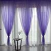30% Shading Sheer Curtains for Living Room Window Transparent Voile Tulle Curtain Colourful Wedding Drapes Home Decor High Quality
