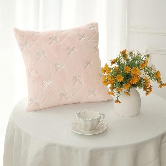 Наволочка декоративная с узором бантика, скрытой молнией, устойчивая к сминанию, на подушку для спальни, гостиной, дивана, домашний декор