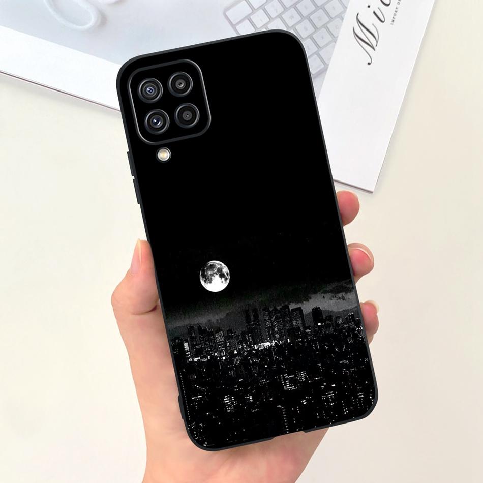 Для Samsung Galaxy M22 F22 Чехол Samsung M22 F22 4G SM-M225F E225F Модный Дизайн Луны Мягкий Силикон Защитная Крышка Чехлы для Телефона
