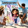 Custom Name Personalized Gabby's Dollhouse Print Beach Towel, for Trip Camping Beach Party Home Decor, Birthday Gift for Family & Friends