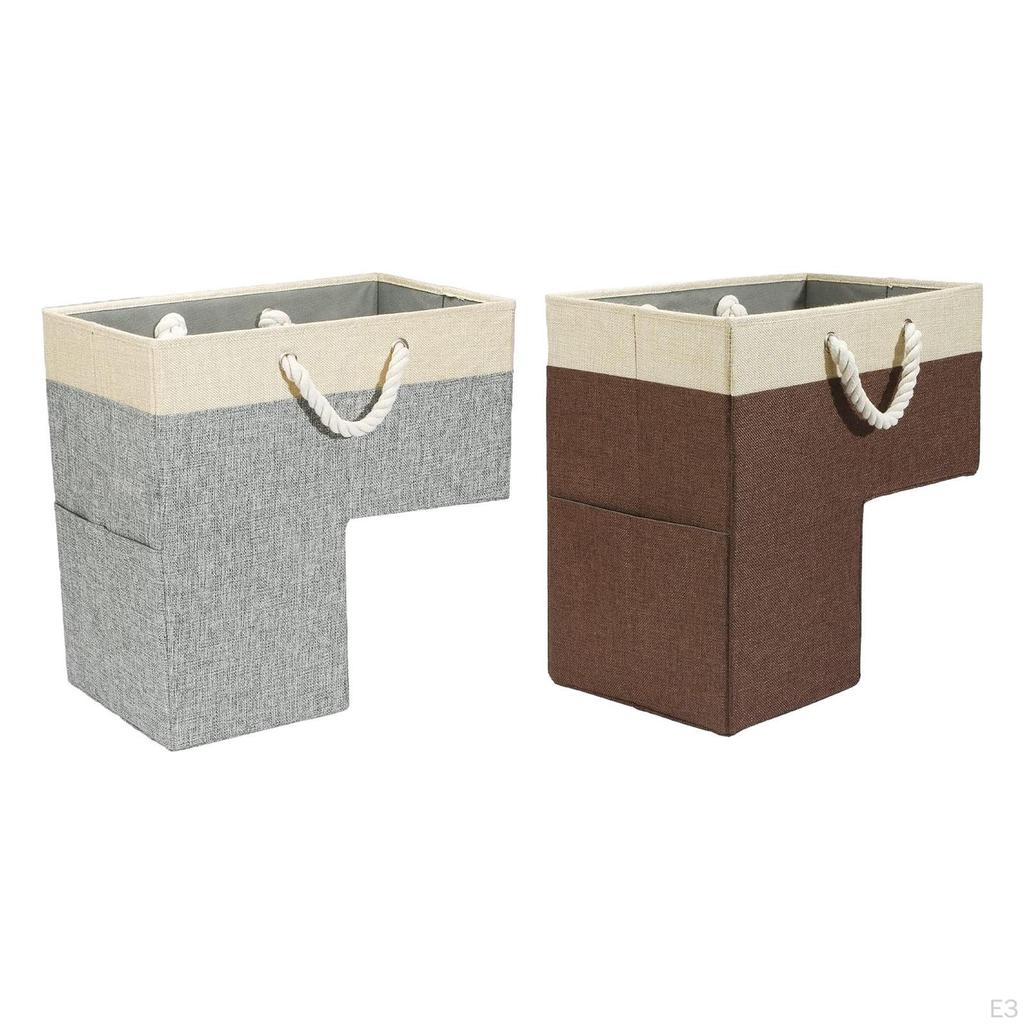 Basket for Stairs with Handles, Storage Solution Steps, Organizer Staircase