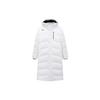 Anta Logo Print Zip-Up Hooded Down Jacket Unisex Outerwear White 952247970-1