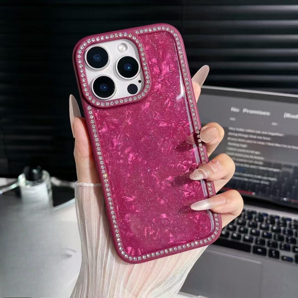Текстура «бриллиант» Подходит для чехла для мобильного телефона IPhone16pro Акриловый «два в одном» Защитный чехол для Apple 15/14
