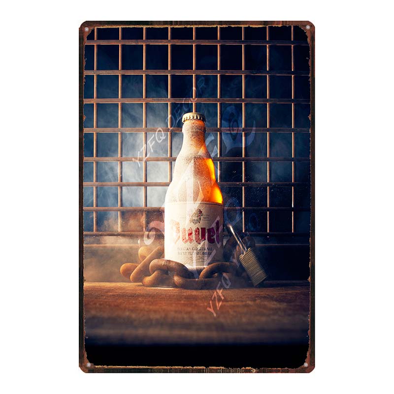 YZFQБельгийское пиво Duvel Жестяные металлические знаки Табличка Винтажный Музыкальный Бар Ресторан Дом Мужская берлога Декор Настенные наклейки DU-7713B