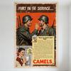 Винтажный металлический постер-реклама сигарет Camel времен Второй мировой войны, дизайн с солдатами и военной работницей, декор для стены домашнего бара или мужской пещеры