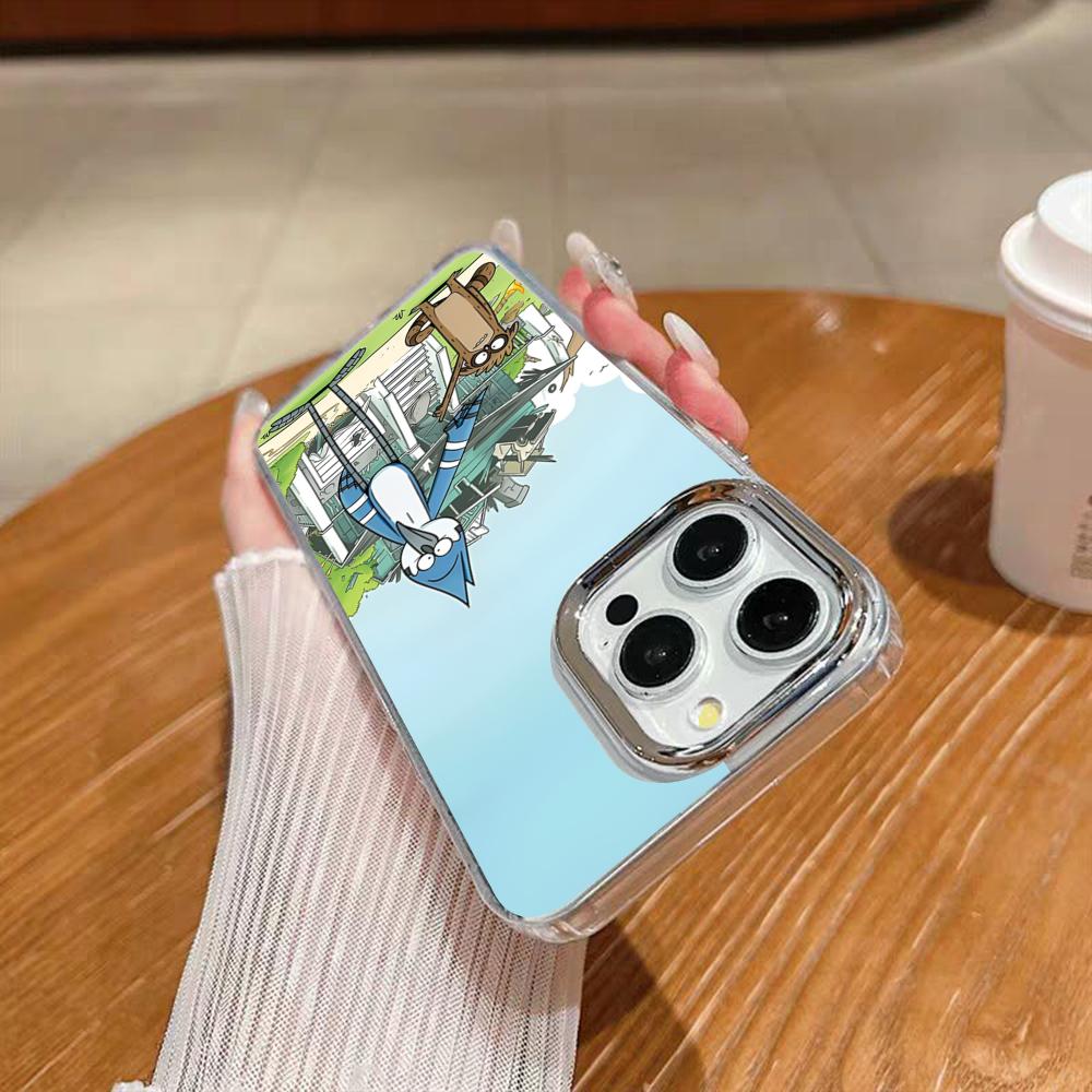 R-RegularS C-Cute Показывающий Чехол для Телефона Для Iphone 17 16 15 14 13 12 11 Pro Max Xr Air Plus Силиконовый Чехол Серебристый Жесткий Чехол-Ракушка